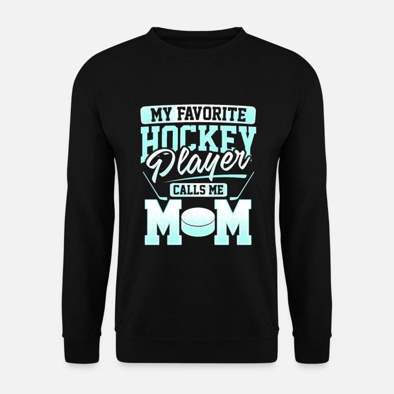 Eishockey Hockeyspieler Mutter Sohn Tochter Hockey - Unisex Pullover - Schwarz