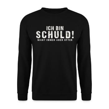 I am guilty Not always but more often - Unisex Sweatshirt - black - Front - Alina (178cm) & Michal (187cm)