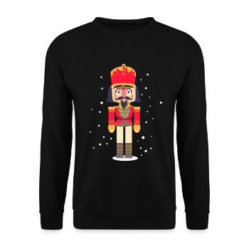 Nutcracker Christmas Gift Ugly Christmas - Unisex Sweatshirt - black - Front - Alina (178cm) & Michal (187cm)