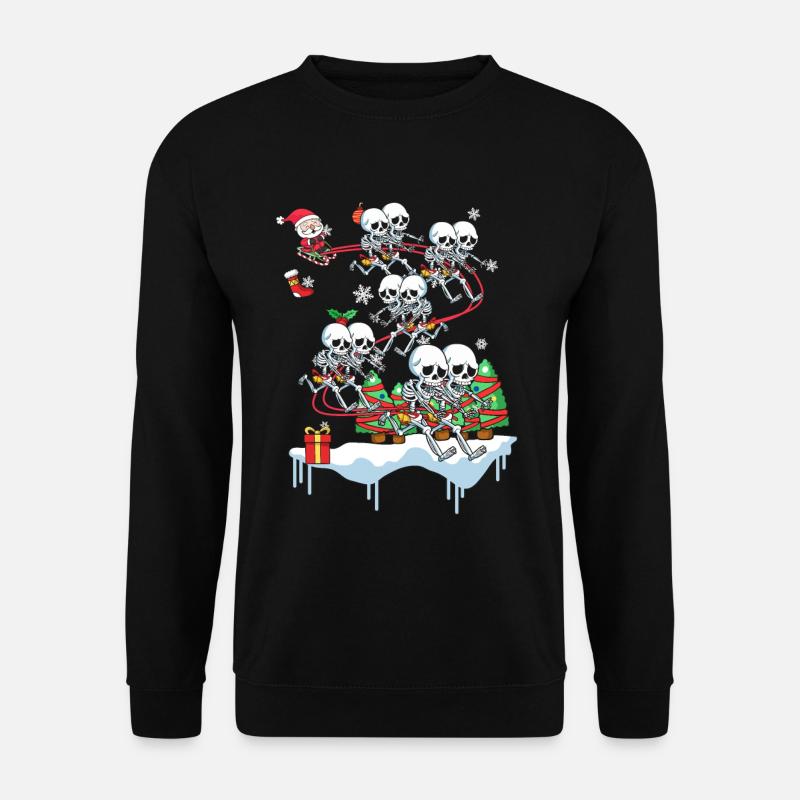 Skeleton Skull Skull Christmas Gift - Sweat-shirt Unisexe - noir
