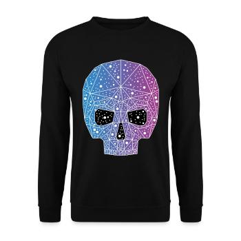 Galaktischer Todeskopf - Unisex Pullover - Schwarz - Vorne - Alina (178cm) & Michal (187cm)