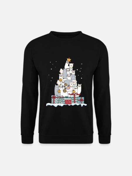 Lama Alpaka Vikunja Weihnachten Geschenk - Unisex Pullover - Schwarz