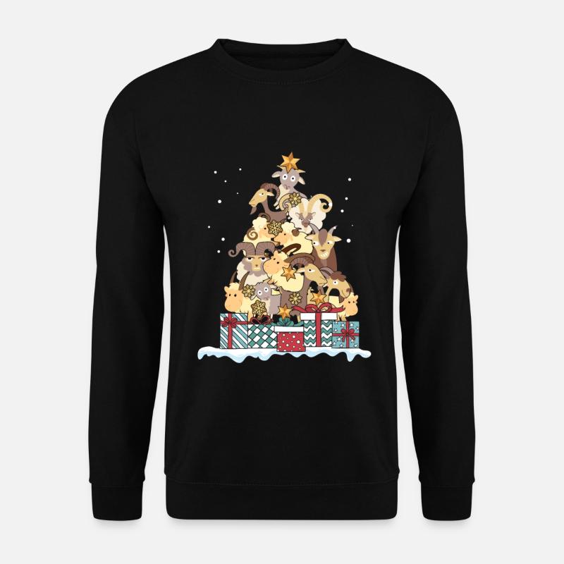 Ziegen Ziege Geiss Ziegenbock Weihnachten Geschenk - Unisex Pullover - Schwarz