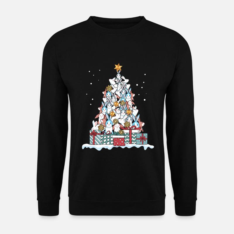 Hase Kaninchen Karnickel Weihnachten Geschenk - Unisex Pullover - Schwarz