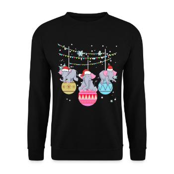 Elephant Elephant Africa Zoo Christmas Gift - Sweat-shirt Unisexe - noir - Devant - Alina (178cm) & Michal (187cm)