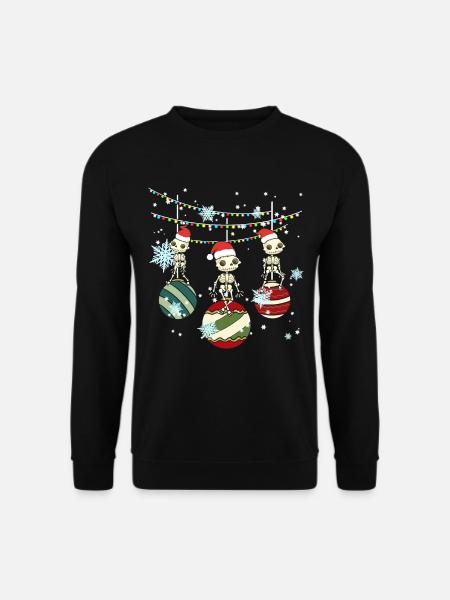 Skeleton skeletons skull christmas gift - Unisex Sweatshirt - black