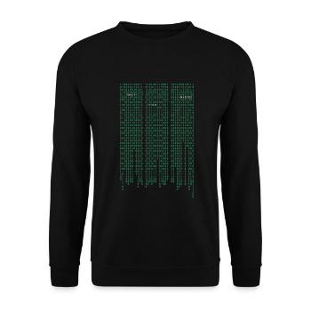 Matrix code - Unisex Sweatshirt - black - Front - Alina (178cm) & Michal (187cm)