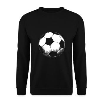 Schwarz Weiß Fußball Silhouette - Unisex Pullover - Schwarz - Vorne - Alina (178cm) & Michal (187cm)