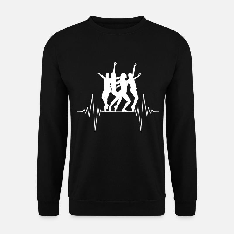 Dancing silhouettes in heart rhythm - Unisex Sweatshirt - black