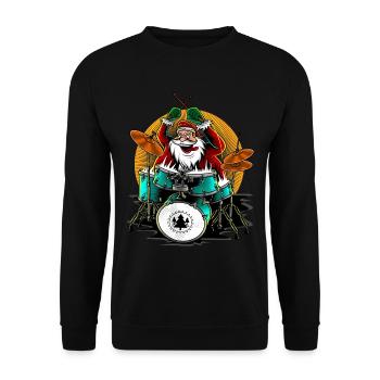 Noël santa batterie batterie cadeau - Sweat-shirt Unisexe - noir - Devant - Alina (178cm) & Michal (187cm)