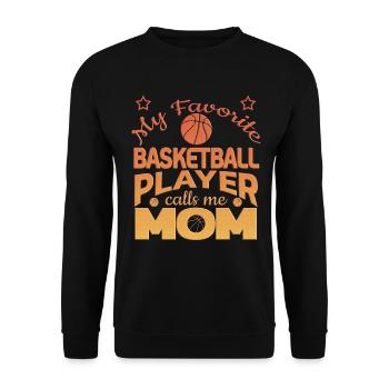 Basketball Mama Love - Sweat-shirt Unisexe - noir - Devant - Alina (178cm) & Michal (187cm)