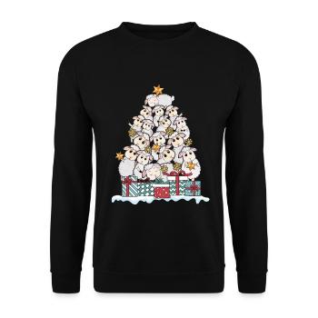 Sheep Sheep Lamb Shepherd Animal Christmas Gift - Unisex Sweatshirt - black - Front - Alina (178cm) & Michal (187cm)