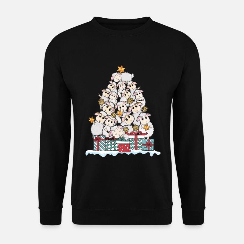Schaf Schafe Lamm Hirte Tier Weihnachten Geschenk - Unisex Pullover - Schwarz