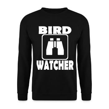 Bird Watching Ornithology - Unisex Sweatshirt - black - Front - Alina (178cm) & Michal (187cm)