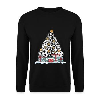 Football Football Player Christmas Gift - Unisex Sweatshirt - black - Front - Alina (178cm) & Michal (187cm)