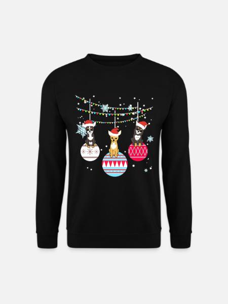 Chihuahua Hund Hundehalter Weihnachten Geschenk - Unisex Pullover - Schwarz