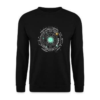 nerd CPU core computer code pc platine raumschiff - Unisex Pullover - Schwarz - Vorne - Alina (178cm) & Michal (187cm)