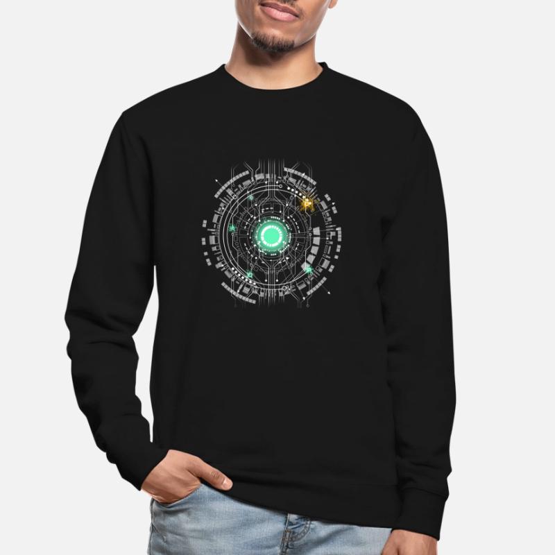 nerd CPU core ordinateur code pc carte spatiale Sweat-shirt Unisexe