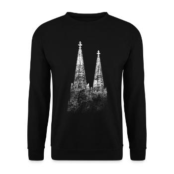 Kölner Dom Köln Jeck Rhein Karneval Alaaf Heimat - Sweat-shirt Unisexe - noir - Devant - Alina (178cm) & Michal (187cm)