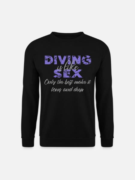 Sport tauchen Taucher Geschenk - Unisex Pullover - Schwarz