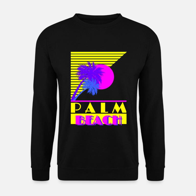 Palm Beach 80's Retro Style - Unisex Pullover - Schwarz