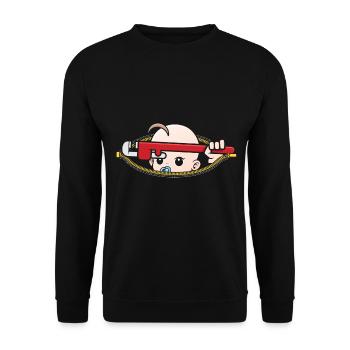 Schwangerschaft Spengler Klempner schwanger - Unisex Pullover - Schwarz - Vorne - Alina (178cm) & Michal (187cm)