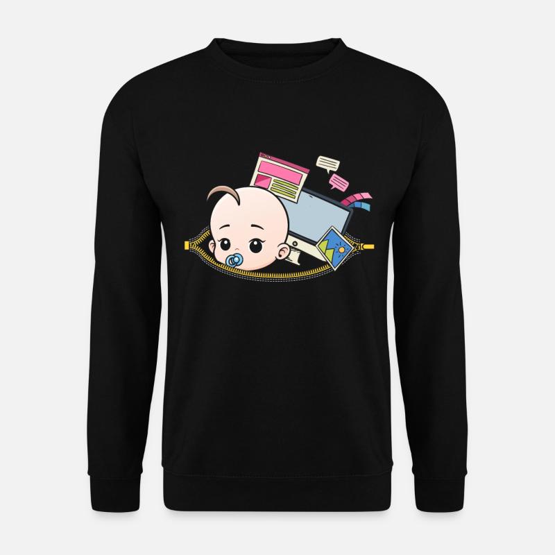 Grossesse Programmeur nerd enceinte - Sweat-shirt Unisexe - noir