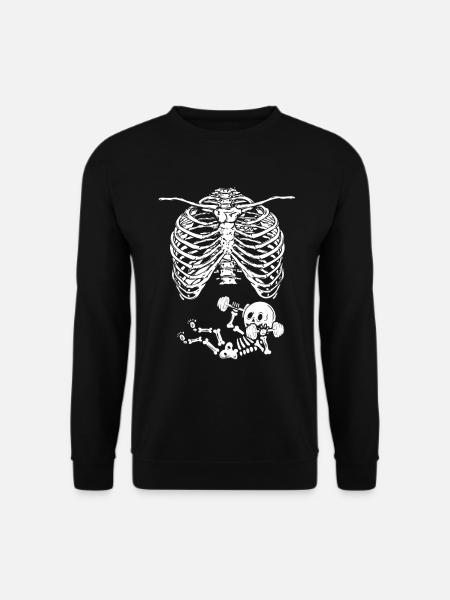 Schwangerschaft Röntgen Rippen Skelett Workout Gym - Unisex Pullover - Schwarz
