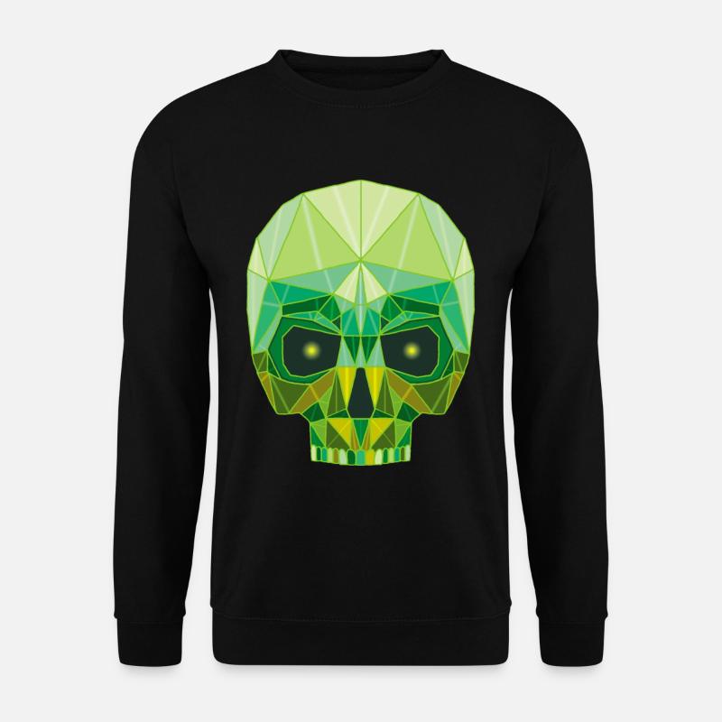 Smaragdgrüner Todeskopf - Unisex Pullover - Schwarz