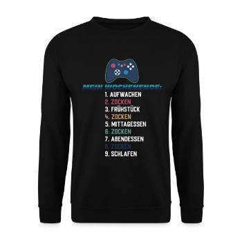 Ma manette Gaming List du Week-End - Sweat-shirt Unisexe - noir - Devant - Alina (178cm) & Michal (187cm)