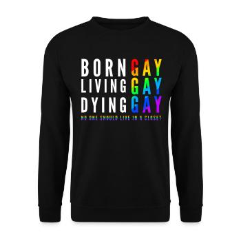 LGBT Bear Pride - Unisex Sweatshirt - black - Front - Alina (178cm) & Michal (187cm)