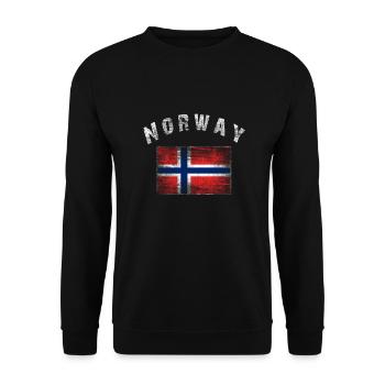 Drapeau norvégien norvégien - dessin - Sweat-shirt Unisexe - noir - Devant - Alina (178cm) & Michal (187cm)