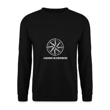 Geocaching - Unisex Pullover - Schwarz - Vorne - Alina (178cm) & Michal (187cm)