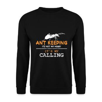 Ameise Ameisenhügel Königin Geschenk - Unisex Pullover - Schwarz - Vorne - Alina (178cm) & Michal (187cm)