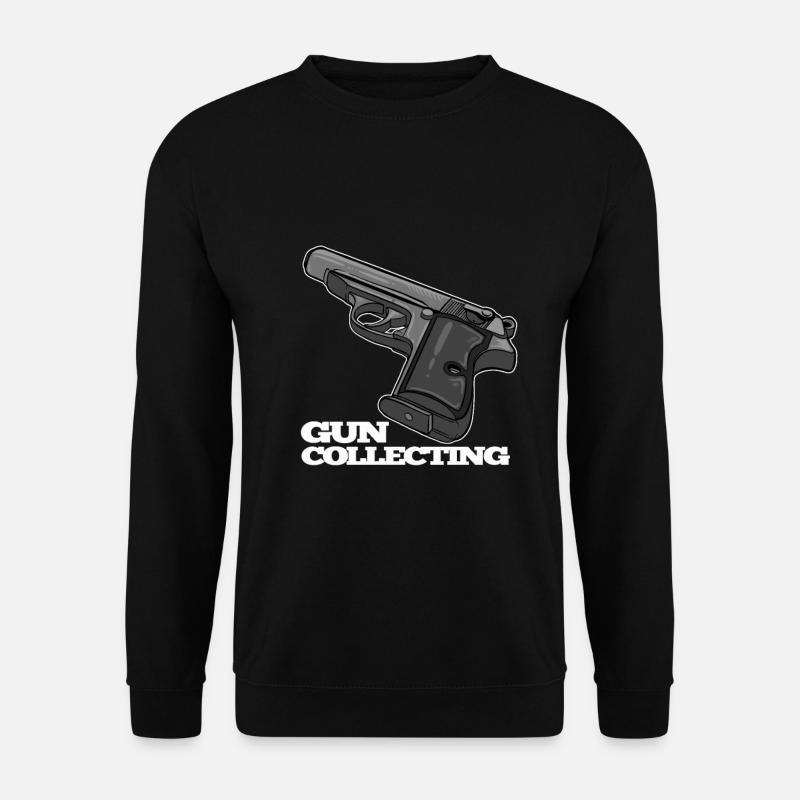 Pistol design with text motif - Unisex Sweatshirt - black