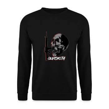 Conception de crâne d’armurier - Sweat-shirt Unisexe - noir - Devant - Alina (178cm) & Michal (187cm)