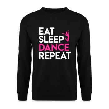 Tanz und Lebensmotto Design - Unisex Pullover - Schwarz - Vorne - Alina (178cm) & Michal (187cm)