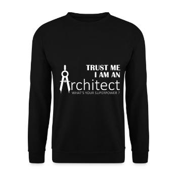 Architecte Inspiration T-shirt unisexe - Sweat-shirt Unisexe - noir - Devant - Alina (178cm) & Michal (187cm)