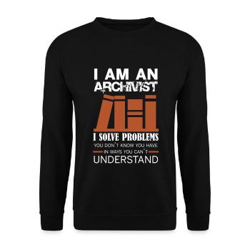 Architecte Je résous des problèmes Chemise - Sweat-shirt Unisexe - noir - Devant - Alina (178cm) & Michal (187cm)