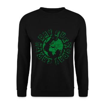 Conception Globale de la Conscience de la Terre - Sweat-shirt Unisexe - noir - Devant - Alina (178cm) & Michal (187cm)