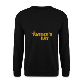 Design de la fête des pères avec couronne et lettrage - Sweat-shirt Unisexe - noir - Devant - Alina (178cm) & Michal (187cm)