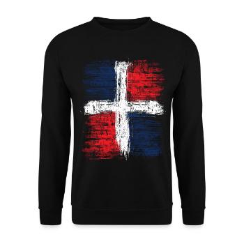 République Dominicaine - Sweat-shirt Unisexe - noir - Devant - Alina (178cm) & Michal (187cm)