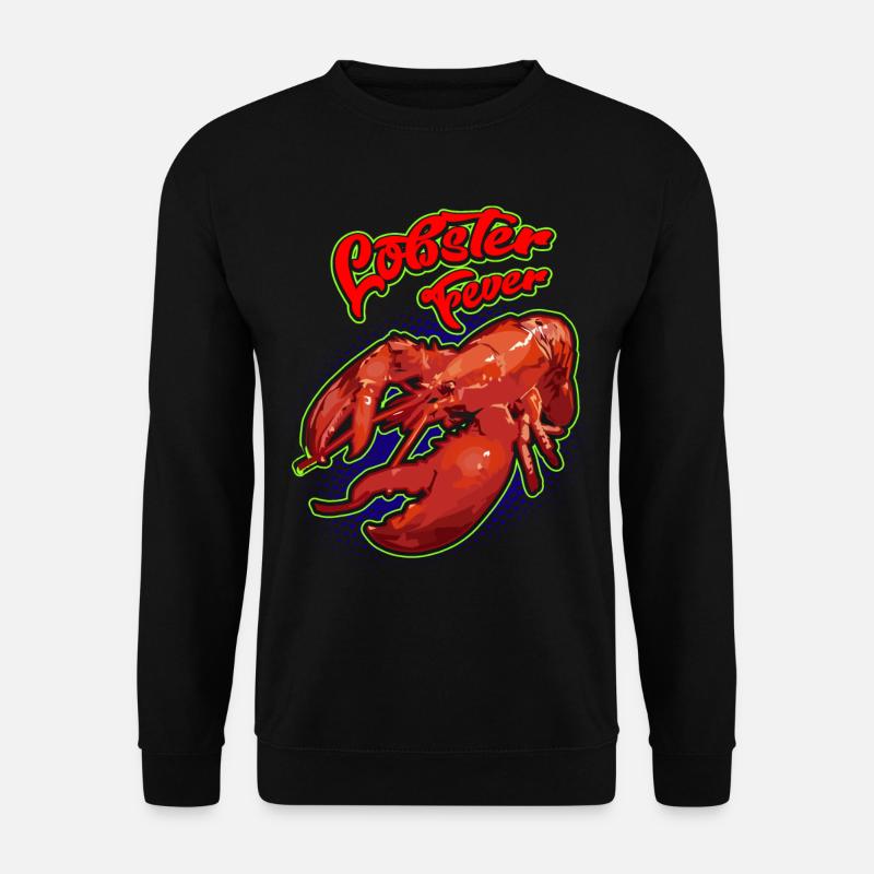 Retro barbecue art with lobster design - Unisex Sweatshirt - black
