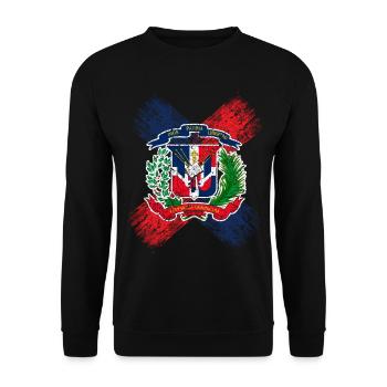 République dominicaine - Sweat-shirt Unisexe - noir - Devant - Alina (178cm) & Michal (187cm)