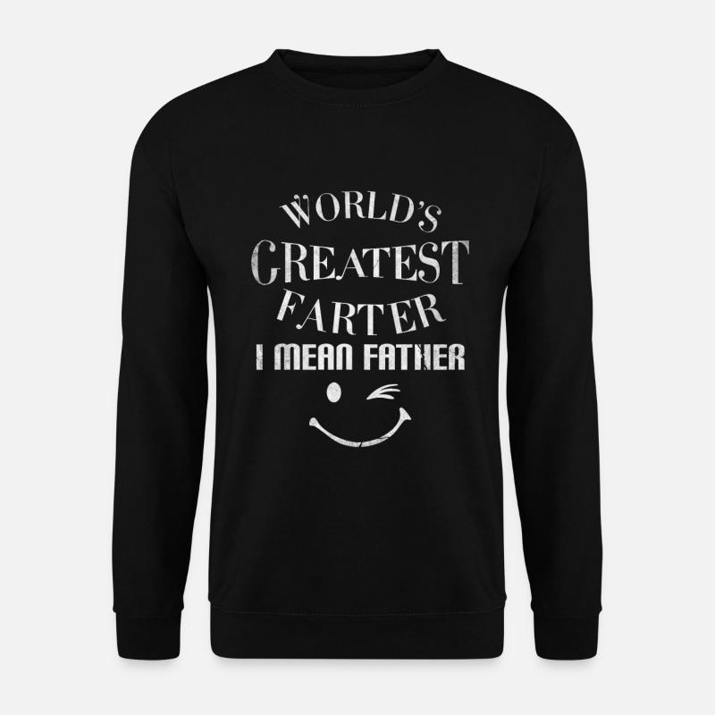 Vatertag Herrentag Männertag Papa ist mein Held - Unisex Pullover - Schwarz
