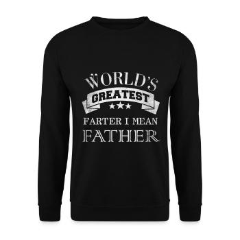 Vatertag Herrentag Männertag Papa ist mein Held - Unisex Pullover - Schwarz - Vorne - Alina (178cm) & Michal (187cm)
