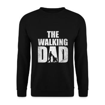 Vatertag Herrentag Männertag Papa ist mein Held - Unisex Pullover - Schwarz - Vorne - Alina (178cm) & Michal (187cm)