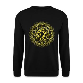 Champignons Mandala Conception psychodélique magique - Sweat-shirt Unisexe - noir - Devant - Alina (178cm) & Michal (187cm)