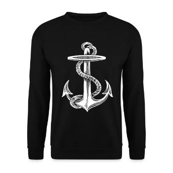 Conception d'ancre - Sweat-shirt Unisexe - noir - Devant - Alina (178cm) & Michal (187cm)