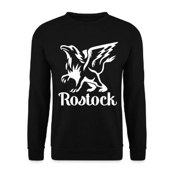 Rostock - Unisex Pullover - Schwarz - Vorne - Alina (178cm) & Michal (187cm)